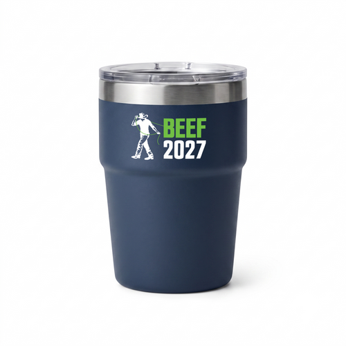 Beef Australia 2027 navy insulated coffee mug 475ml