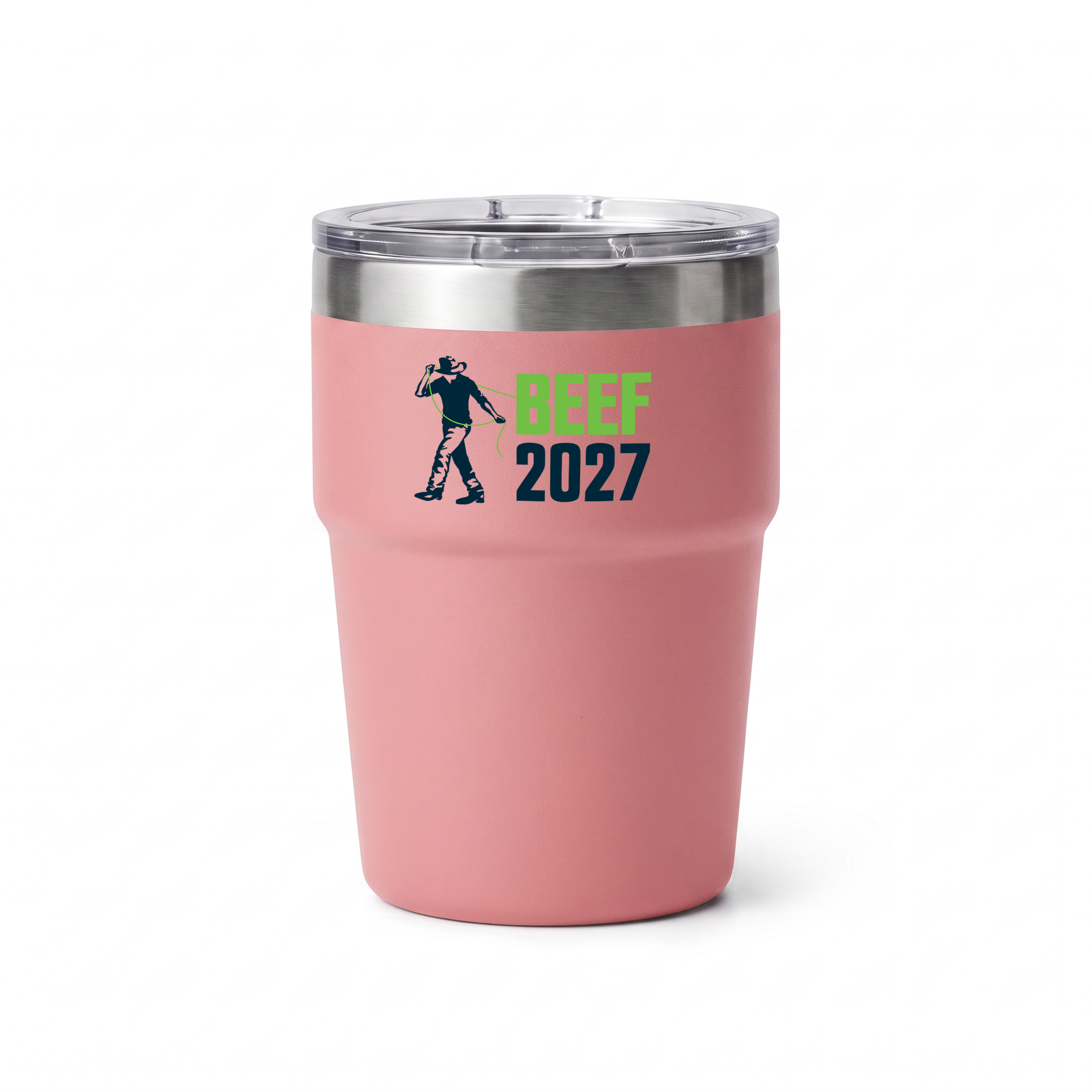 Beef Australia 2027 pink insulated coffee mug 475ml