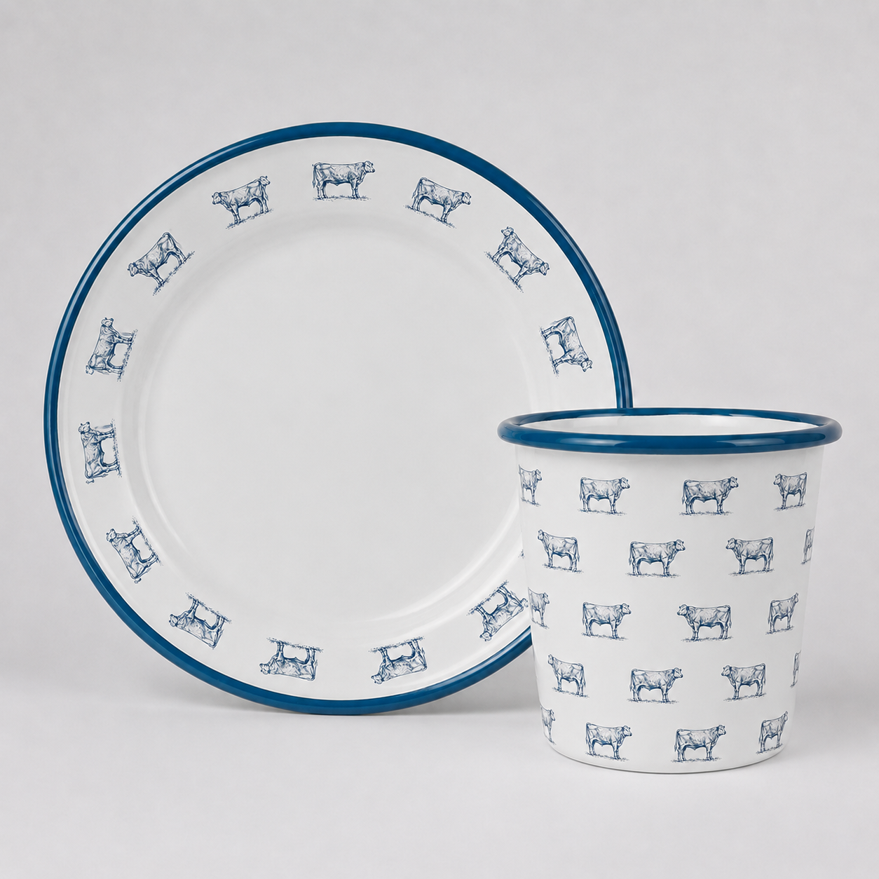 Beef Australia 2027 Kids Enamel Plate & Matching Cup